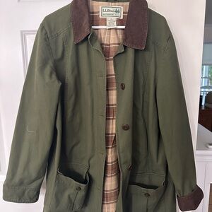 LL Bean Field Coat Flannel Lined
